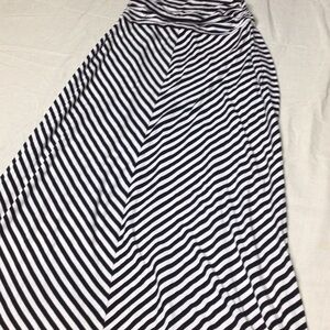 Merona Striped Black and White Skirt